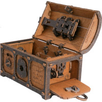 WOODEN CITY 3D dřevěné puzzle Escape room: Truhla s pokladem 165 dílků