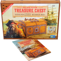 WOODEN CITY 3D dřevěné puzzle Escape room: Truhla s pokladem 165 dílků