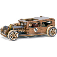 WOODEN CITY 3D puzzle Automobil Hot Rod Limitovaná edice 142 dílů