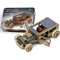 WOODEN CITY 3D puzzle Automobil Hot Rod Limitovaná edice 142 dílů