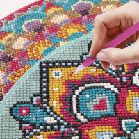 GRAFIX Diamantové malování na rámu Mandala tyrkysová 30cm