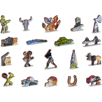 WOODEN CITY Dřevěné puzzle Hlavní ulice 2v1, 505 dílků EKO