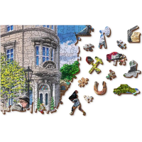 WOODEN CITY Dřevěné puzzle Hlavní ulice 2v1, 505 dílků EKO