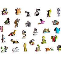 WOODEN CITY Dřevěné puzzle Knihovna 2v1, 4000 dílků