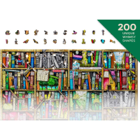 WOODEN CITY Dřevěné puzzle Knihovna 2v1, 4000 dílků