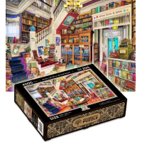 WOODEN CITY Dřevěné puzzle Přání v knihkupectví 2v1, 4000 dílků