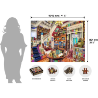 WOODEN CITY Dřevěné puzzle Přání v knihkupectví 2v1, 4000 dílků