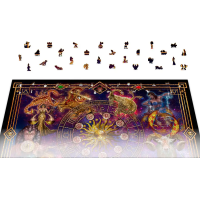 WOODEN CITY Dřevěné puzzle Zvěrokruh 2v1, 4000 dílků