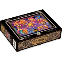 WOODEN CITY Dřevěné puzzle Zvěrokruh 2v1, 4000 dílků