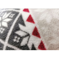 Vánoční polštář NOVEL 40x40 cm - norský vzor - šedá/červená/bílá
