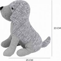 Zarážka do dveří CALM DOG 23 cm - Pejsek - šedý