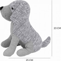 Zarážka do dveří CALM DOG 23 cm - Pejsek - šedý