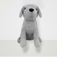 Zarážka do dveří CALM DOG 23 cm - Pejsek - šedý