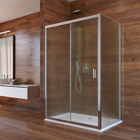 Sprchový kout LIMA - obdélník - chrom/sklo Point - posuvné dveře