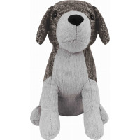 Zarážka do dveří CALM DOG 23 cm - Pejsek - šedý/hnědý