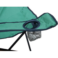 Zelená skládací rybářská židle Hugo