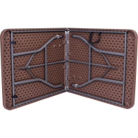 Set cateringového nábytku RATTAN - stůl 180 cm + 2 lavice - hnědý