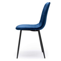 Jídelní židle DOVER VELVET - tmavě modrá