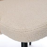 Křeslo HAMPTON TEDDY bouclé - béžové