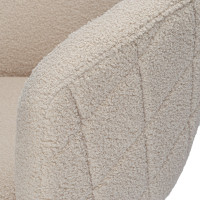 Křeslo HAMPTON TEDDY bouclé - béžové