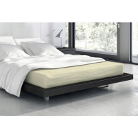 Froté prostěradlo VANILLE 200x90 cm + 25cm - krémově bílé