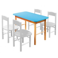 Dětský dřevěný stoleček z masivu - barevný