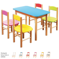 Dětská dřevěná židlička z masivu - barevná