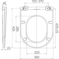 Závěsné kapotované WC Smart Flush RIMLESS - 49,5x36x37 cm + duroplast sedátko SLIM
