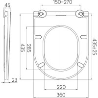 Závěsné kapotované WC Smart Flush RIMLESS - 49,5x36x37 cm + duroplast sedátko SLIM