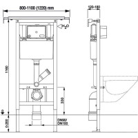 WC modul pro suchou instalaci - pro sádrokarton (instalace do jádra)