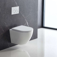 Závěsné kapotované WC Smart Flush RIMLESS - 49,5x36x37 cm + duroplast sedátko SLIM