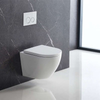 Závěsné kapotované WC Smart Flush RIMLESS - 49,5x36x37 cm + duroplast sedátko