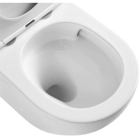 Závěsné kapotované WC Smart Flush RIMLESS - 49,5x36x37 cm + duroplast sedátko SLIM