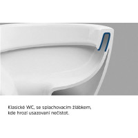 Závěsné RIMLESS WC - 53x35,5x36 cm + duroplast sedátko SLIM