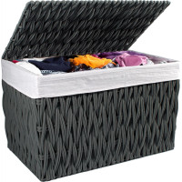 Kufr na prádlo MERIDA - grafitový - velikost L 76x46x46 cm