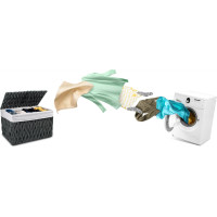 Kufr na prádlo MERIDA - grafitový - velikost L 76x46x46 cm