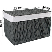 Kufr na prádlo MERIDA - grafitový - velikost L 76x46x46 cm