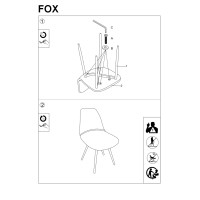 Jídelní židle FOX - bílá/šedá