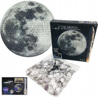 Kulaté puzzle Nasa: Měsíc 500 dílků