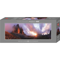 HEYE Panoramatické puzzle Tre Cime, Dolomity, Itálie 1000 dílků
