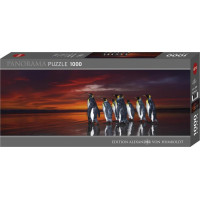 HEYE Panoramatické puzzle Tučňáci královští 1000 dílků