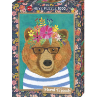 HEYE Puzzle Floral Friends: Něžný Brumla 1000 dílků