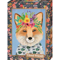 HEYE Puzzle Floral Friends: Přátelská liška 1000 dílků