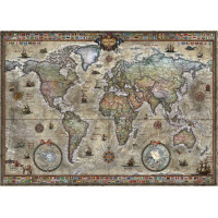 HEYE Puzzle Map Art: Retro svět 1000 dílků