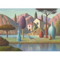 HEYE Puzzle Timeless: Dáma v modrém 1000 dílků