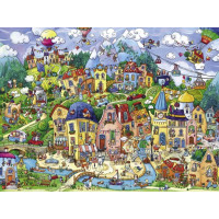 HEYE Puzzle Veselé městečko 1500 dílků