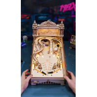 ROBOTIME Rokr Svítící 3D dřevěné puzzle Hrací automat: Pinball 482 dílků