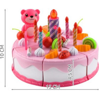 Narozeninový dort - 80 prvků - růžový