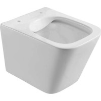 Závěsné kapotované WC Smart Flush RIMLESS - 49x34x35 cm + duroplast sedátko SLIM