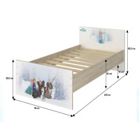 Dětská postel MAX - 200x90 cm - Gabi - Květiny